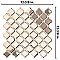Hudson Tangier Gold 12-3/8" x 12-3/8" Porcelain Mosaic Tile - 10 Tiles Per Case - 11.0 Square Feet