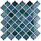 Hudson Tangier Aquamarine 12-3/8" x 12-3/8" Porcelain Mosaic Tile -10 Sheets Per Case -11 Sq. Ft.