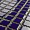 Hudson Tangier Blue Eye 12-3/8" x 12-3/8" Porcelain Mosaic Tile -10 Sheets Per Case -11 Sq. Ft.