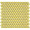 Hudson Penny Round Vintage Yellow 11-7/8" x 12-5/8" Porcelain Mosaic Tile -10 Sheets Per Case -10.5 Sq. Ft.