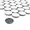 Hudson Penny Round Matte White 11-7/8" x 12-5/8" Porcelain Mosaic Tile -10 Sheets Per Case -10.5 Sq. Ft.
