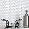 Hudson Penny Round Glossy White 11-7/8" x 12-5/8" Porcelain Mosaic Tile -10 Sheets Per Case -10.5 Sq. Ft.