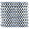Hudson Penny Round Frost Blue 11-7/8" x 12-5/8" Porcelain Mosaic Tile -10 Sheets Per Case -10.5 Sq. Ft.