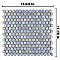 Hudson Penny Round Frost Blue 11-7/8" x 12-5/8" Porcelain Mosaic Tile -10 Sheets Per Case -10.5 Sq. Ft.