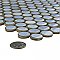 Hudson Penny Round Frost Blue 11-7/8" x 12-5/8" Porcelain Mosaic Tile -10 Sheets Per Case -10.5 Sq. Ft.