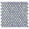 Hudson Penny Round Frost Blue 11-7/8" x 12-5/8" Porcelain Mosaic Tile -10 Sheets Per Case -10.5 Sq. Ft.
