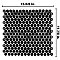 Hudson Penny Round Glossy Black 11-7/8" x 12-5/8" Porcelain Mosaic Tile -10 Sheets Per Case -10.5 Sq. Ft.