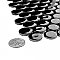 Hudson Penny Round Glossy Black 11-7/8" x 12-5/8" Porcelain Mosaic Tile -10 Sheets Per Case -10.5 Sq. Ft.