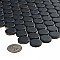 Hudson Penny Round Matte Black 11-7/8" x 12-5/8" Porcelain Mosaic Tile -10 Sheets Per Case -10.5 Sq. Ft.