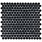Hudson Penny Round Matte Black 11-7/8" x 12-5/8" Porcelain Mosaic Tile -10 Sheets Per Case -10.5 Sq. Ft.