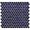 Hudson Penny Round Blue Eye 11-7/8" x 12-5/8" Porcelain Mosaic Tile -10 Sheets Per Case -10.5 Sq. Ft.