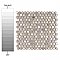 Hudson Penny Round Dove Grey 11-7/8" x 12-5/8" Porcelain Mosaic Tile -10 Sheets Per Case -10.5 Sq. Ft.
