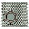 Hudson Penny Round Mint Green 11-7/8" x 12-5/8" Porcelain Mosaic Tile -10 Sheets Per Case -10.5 Sq. Ft.