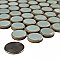 Hudson Penny Round Mint Green 11-7/8" x 12-5/8" Porcelain Mosaic Tile -10 Sheets Per Case -10.5 Sq. Ft.