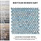 Hudson Penny Round Marine 11-7/8" x 12-5/8" Porcelain Mosaic Tile -10 Sheets Per Case -10.5 Sq. Ft.