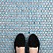 Hudson Penny Round Marine 11-7/8" x 12-5/8" Porcelain Mosaic Tile -10 Sheets Per Case -10.5 Sq. Ft.