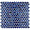 Hudson Penny Round Glossy Sapphire 11-7/8" x 12-5/8" Porcelain Mosaic Tile -10 Sheets Per Case -10.5 Sq. Ft.