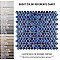 Hudson Penny Round Glossy Sapphire 11-7/8" x 12-5/8" Porcelain Mosaic Tile -10 Sheets Per Case -10.5 Sq. Ft.