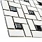Spiral Black and White 12-5/8" x 12-5/8" Porcelain Mosaic Tile -10 Tiles Per Case -11.3 Sq. Ft.