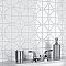 Osaka Glossy White 11-7/8" x 11-7/8" Porcelain Mosaic Tile -10 Tiles Per Case -10.1 Sq. Ft.
