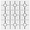 Oxford M Wht w/Glossy Wht Dot 11-3/8" x 11-3/8" Porcelain Mosaic Tile -10 Tiles Per Case -9.2 Sq. Ft.