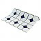 Oxford Matte Wht w/Cobalt Dot 11-3/8" x 11-3/8" Porcelain Mosaic Tile -10 Tiles Per Case -9.2 Sq. Ft.