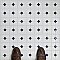 Oxford Matte Wht w/Cobalt Dot 11-3/8" x 11-3/8" Porcelain Mosaic Tile -10 Tiles Per Case -9.2 Sq. Ft.