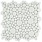 Pebble White 10-3/4" x 10-7/8" Porcelain Mosaic Tile -10 Tiles Per Case -8.3 Sq. Ft.