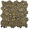Pebble Brownstone 10-3/4" x 10-7/8" Porcelain Mosaic Tile -10 Tiles Per Case -8.3 Sq. Ft.