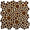 Pebble Mahogany 10-3/4" x 10-7/8" Porcelain Mosaic Tile -10 Tiles Per Case -8.3 Sq. Ft.