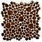 Pebble Mahogany 10-3/4" x 10-7/8" Porcelain Mosaic Tile -10 Tiles Per Case -8.3 Sq. Ft.