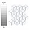 Hudson Rhombus Glossy White 10-1/4" x 11-3/4" Porcelain Mosaic Tile -10 Sheets Per Case -8.56 Sq. Ft.