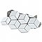 Hudson Rhombus Glossy White 10-1/4" x 11-3/4" Porcelain Mosaic Tile -10 Sheets Per Case -8.56 Sq. Ft.