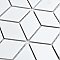 Hudson Rhombus Glossy White 10-1/4" x 11-3/4" Porcelain Mosaic Tile -10 Sheets Per Case -8.56 Sq. Ft.