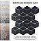 Hudson Rhombus Matte Black 10-1/4" x 11-3/4" Porcelain Mosaic Tile -10 Sheets Per Case -8.56 Sq. Ft.