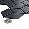 Hudson Rhombus Matte Black 10-1/4" x 11-3/4" Porcelain Mosaic Tile -10 Sheets Per Case -8.56 Sq. Ft.