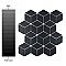 Hudson Rhombus Matte Black 10-1/4" x 11-3/4" Porcelain Mosaic Tile -10 Sheets Per Case -8.56 Sq. Ft.