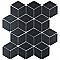 Hudson Rhombus Matte Black 10-1/4" x 11-3/4" Porcelain Mosaic Tile -10 Sheets Per Case -8.56 Sq. Ft.