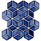Hudson Rhombus Sapphire 10-1/4" x 11-3/4" Porcelain Mosaic Tile -10 Sheets Per Case -8.56 Sq. Ft.