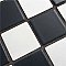 Squire Quad Black & White Checkerboard 12-1/2" x 12-1/2" Porcelain Mosaic Tile - Sold Per Case of 10  - 11.06 Square Feet