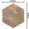 Brickyard Hex Beige 8-1/2" x  9-7/8" Porcelain Floor & Wall Tile - 29 Tiles Per Case - 13.05 Sq. Ft.