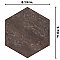Brickyard Hex Red 8-1/2" x  9-7/8" Porcelain Floor & Wall Tile - 29 Tiles Per Case - 13.05 Sq. Ft.