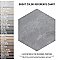 Brickyard Hex White 8-1/2" x  9-7/8" Porcelain Floor & Wall Tile - 29 Tiles Per Case - 13.05 Sq. Ft.