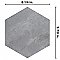 Brickyard Hex White 8-1/2" x  9-7/8" Porcelain Floor & Wall Tile - 29 Tiles Per Case - 13.05 Sq. Ft.