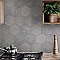 Brickyard Hex White 8-1/2" x  9-7/8" Porcelain Floor & Wall Tile - 29 Tiles Per Case - 13.05 Sq. Ft.