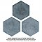 Matter Hex Blue 7-7/8"x9" Porcelain F/W Tile - Per Case of 10 - 3.80 Sq. Ft
