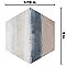 Matter Canvas Hex Taupe Blue 7-7/8" x 9" Porcelain Floor & Wall Tile - Per Case of 10 - 3.80 Sq. Ft.