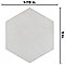 Matter Hex Bone 7-7/8"x9" Porcelain F/W Tile - Per Case of 10 - 3.80 Sq. Ft