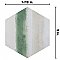 Matter Canvas Hex Bone Green 7-7/8" x 9" Porcelain Floor & Wall Tile - Per Case of 10 - 3.80 Sq. Ft.