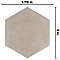 Matter Hex Taupe 7-7/8"x9" Porcelain F/W Tile - Per Case of 10 - 3.80 Sq. Ft